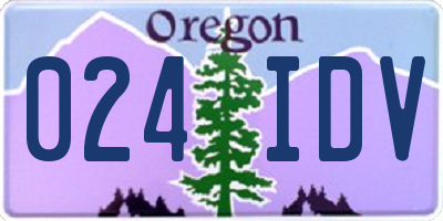 OR license plate 024IDV