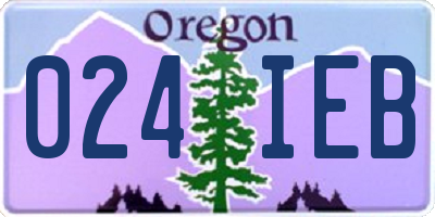OR license plate 024IEB