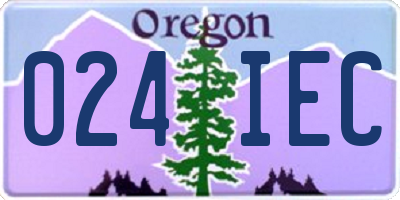 OR license plate 024IEC