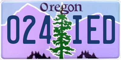 OR license plate 024IED