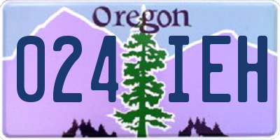 OR license plate 024IEH
