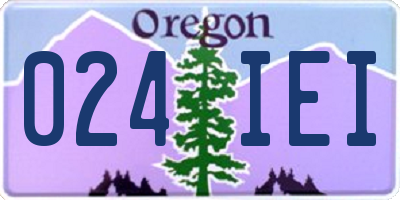 OR license plate 024IEI