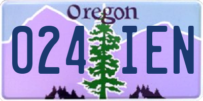 OR license plate 024IEN