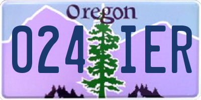 OR license plate 024IER
