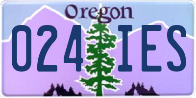 OR license plate 024IES
