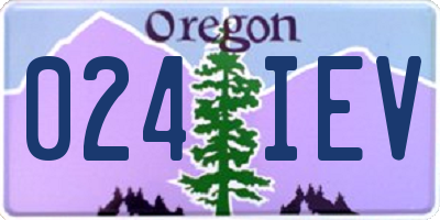 OR license plate 024IEV