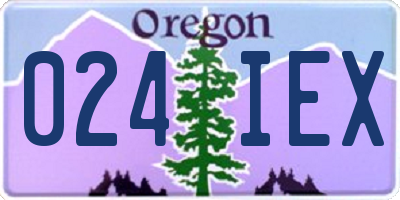 OR license plate 024IEX