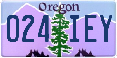 OR license plate 024IEY