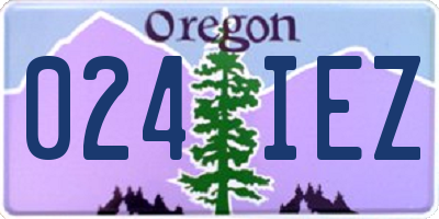 OR license plate 024IEZ