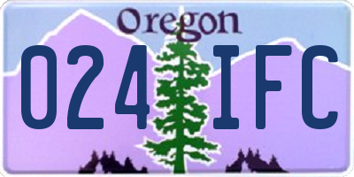 OR license plate 024IFC