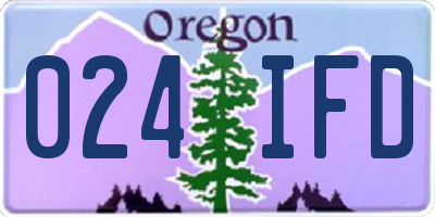 OR license plate 024IFD