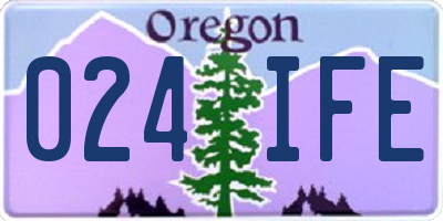 OR license plate 024IFE