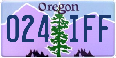 OR license plate 024IFF