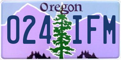 OR license plate 024IFM