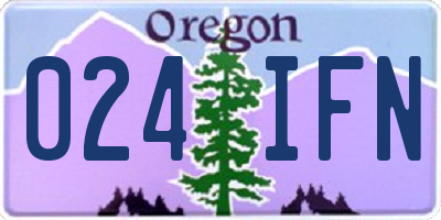 OR license plate 024IFN