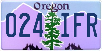OR license plate 024IFR