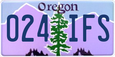 OR license plate 024IFS