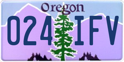 OR license plate 024IFV