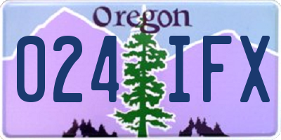 OR license plate 024IFX