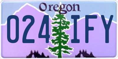 OR license plate 024IFY