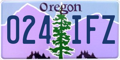 OR license plate 024IFZ