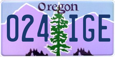 OR license plate 024IGE