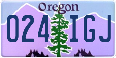 OR license plate 024IGJ