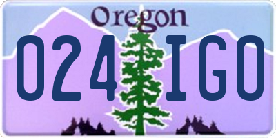 OR license plate 024IGO