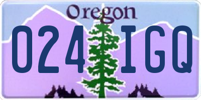 OR license plate 024IGQ