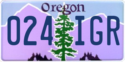 OR license plate 024IGR
