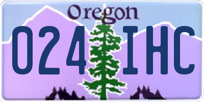 OR license plate 024IHC