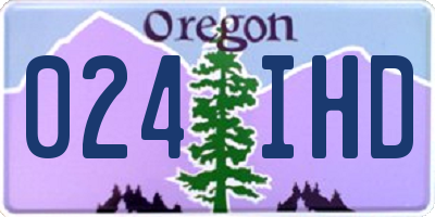 OR license plate 024IHD
