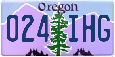 OR license plate 024IHG
