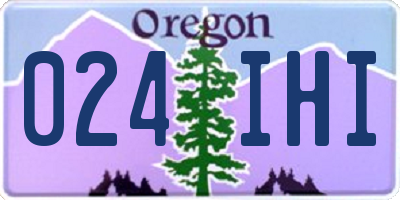 OR license plate 024IHI