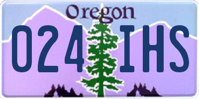 OR license plate 024IHS