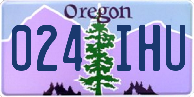 OR license plate 024IHU