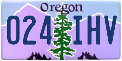 OR license plate 024IHV