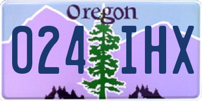 OR license plate 024IHX