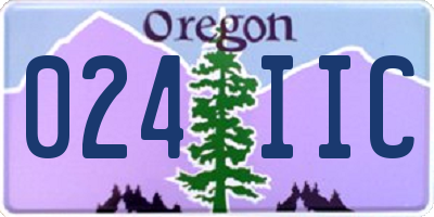 OR license plate 024IIC
