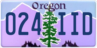 OR license plate 024IID
