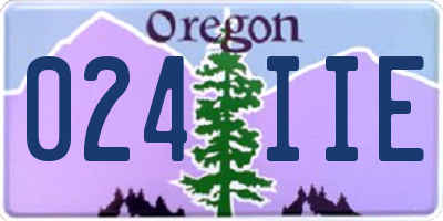 OR license plate 024IIE