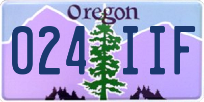 OR license plate 024IIF
