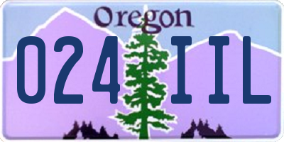 OR license plate 024IIL