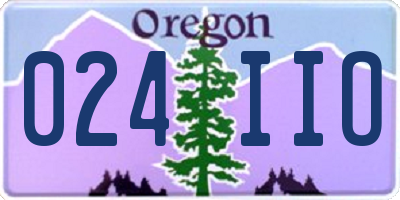 OR license plate 024IIO