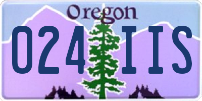OR license plate 024IIS
