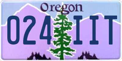 OR license plate 024IIT