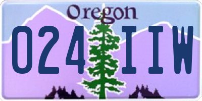 OR license plate 024IIW