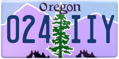 OR license plate 024IIY