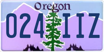 OR license plate 024IIZ