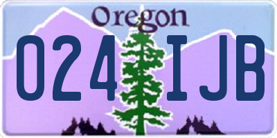 OR license plate 024IJB